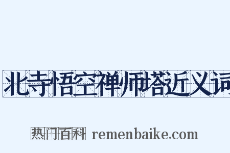 北寺悟空禅师塔近义词是什么意思的图片